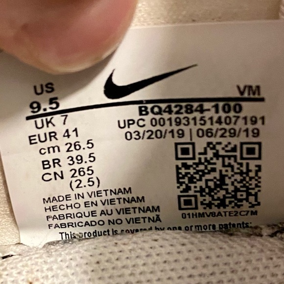 NIKE AIRMAX EXCEE WOMENS 9.5 AIRMAX PREOWNED NIKE BQ4284-100 INFINITY WHITE - Picture 11 of 16